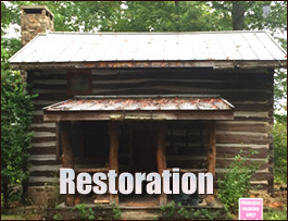 Historic Log Cabin Restoration  Franklin County, Virginia